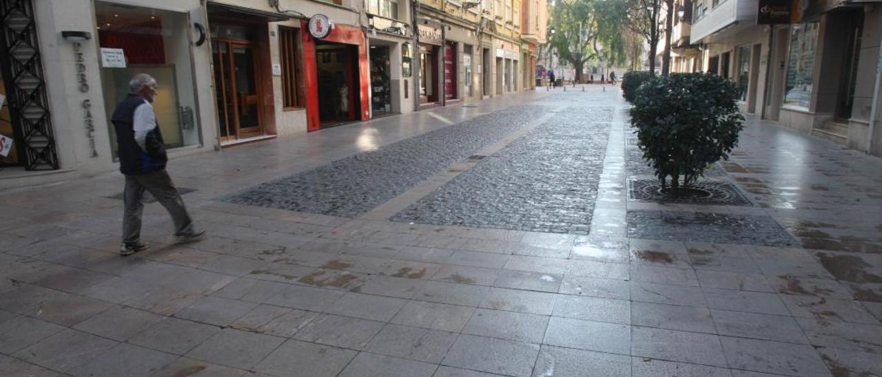 Una calle peatonal en el corazón del centro histórico.