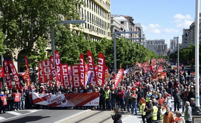 Fotod de la manifestación 1 de mayo- Día del trabajador