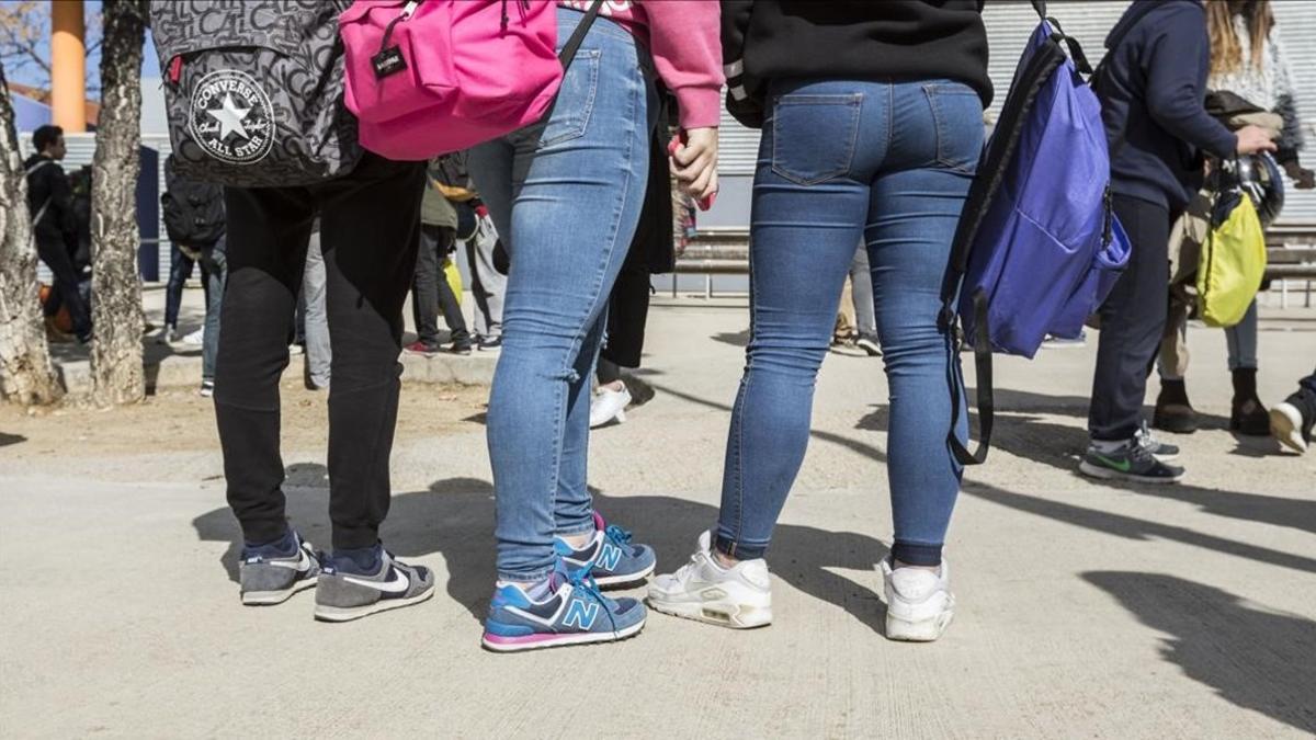 Alumnos en un instituto.