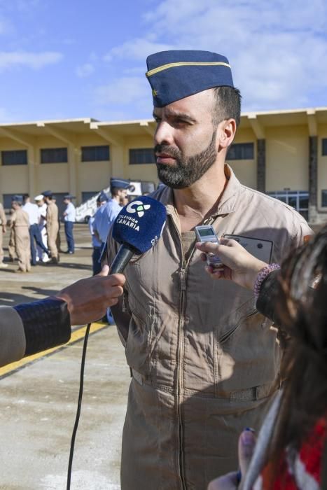 CANARIAS Y ECONOMIA 18-01-2019 BASE AEREA DE GANDO. TELDE-INGENIO. Ejército del Aire. Bienvenida del escuadrón del 10ª contingente del destacamento rappa en Sigonella.  FOTOS: JUAN CASTRO