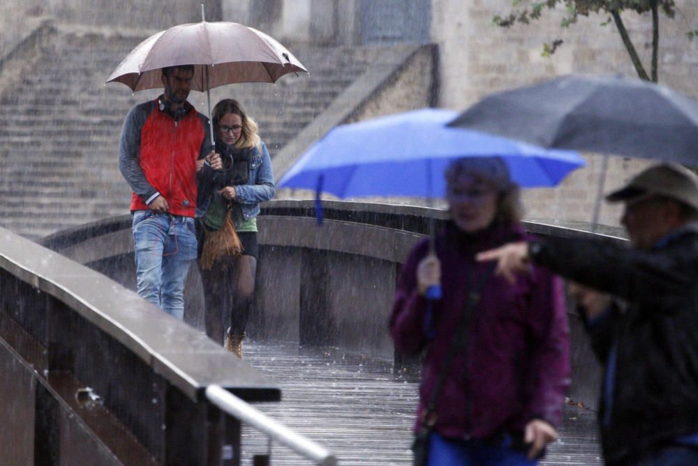 Girona viu un episodi de pluges intenses