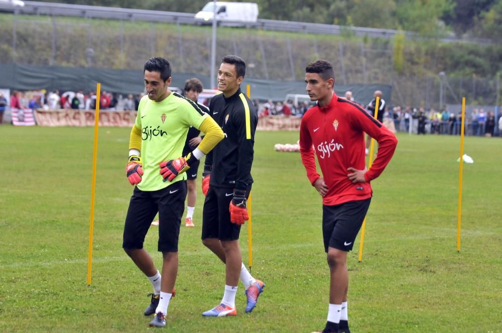 Entrenamiento del Sporting en Blimea