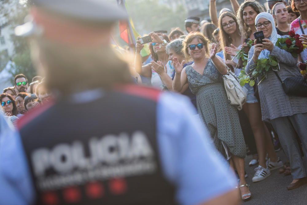 Manifestació contra el terrorisme i en suport a les víctimes dels atemptats de Barcelona