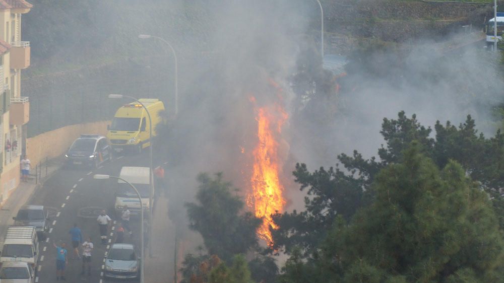 Explosión de una bombona de propano en Los Realejo