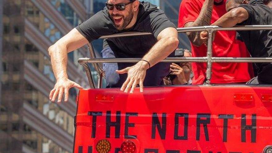 Las imágenes de Marc Gasol, el triunfador de la fiesta de los Raptors