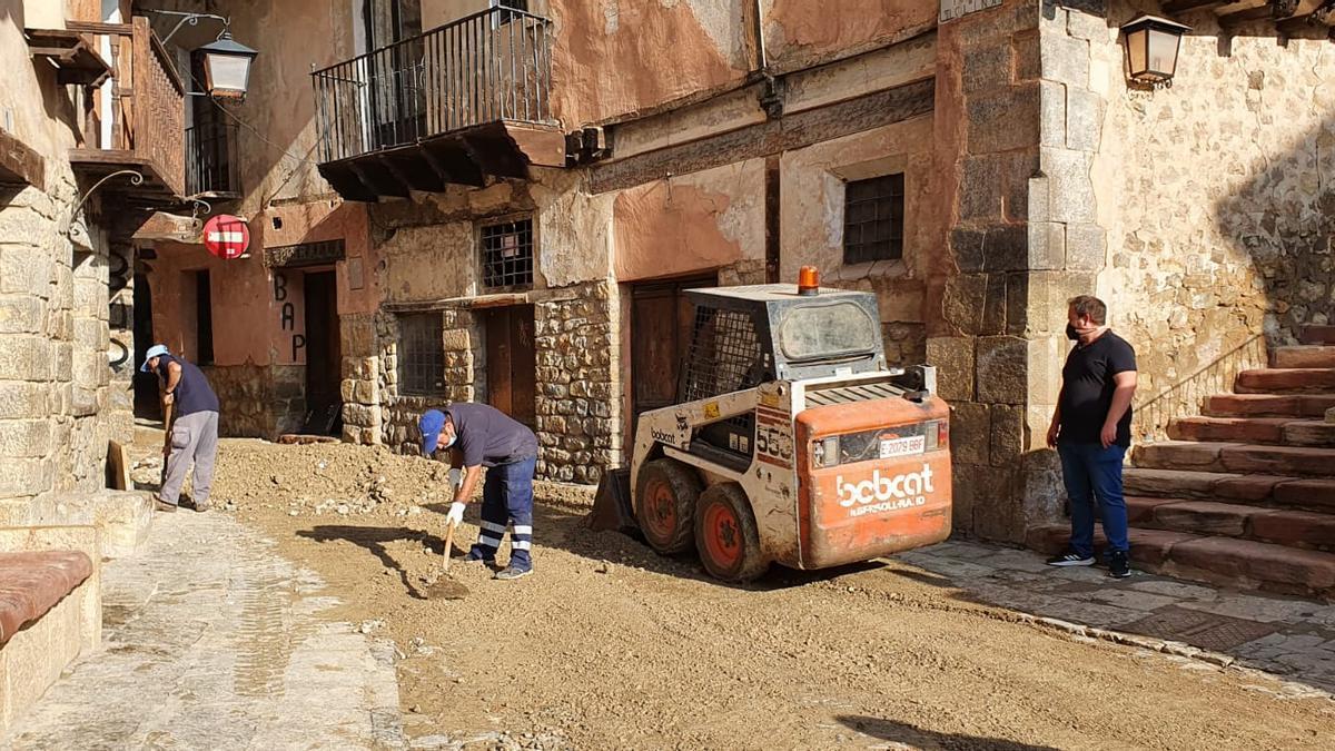 Así quedaron la mayor parte de las calles de la localidad.