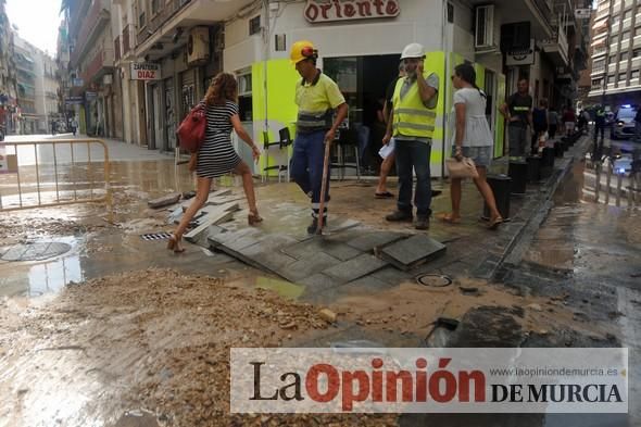 Inundación en el centro de Murcia