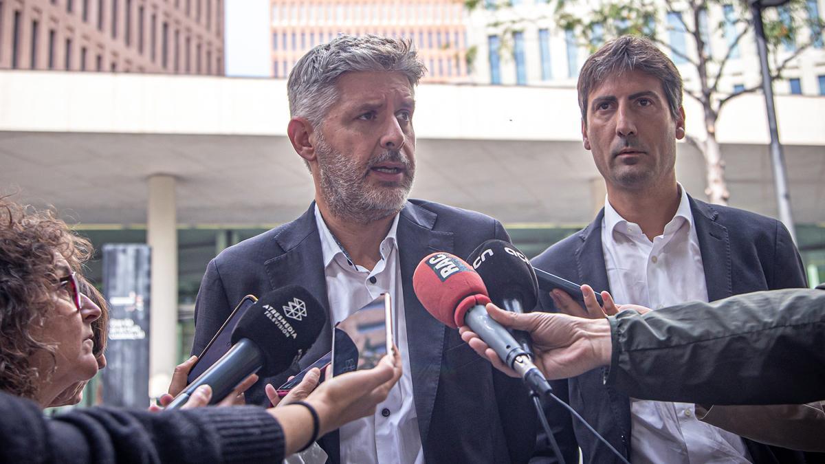 Andreu Van den Eynde, a las puertas de la Ciutat de la Justícia.