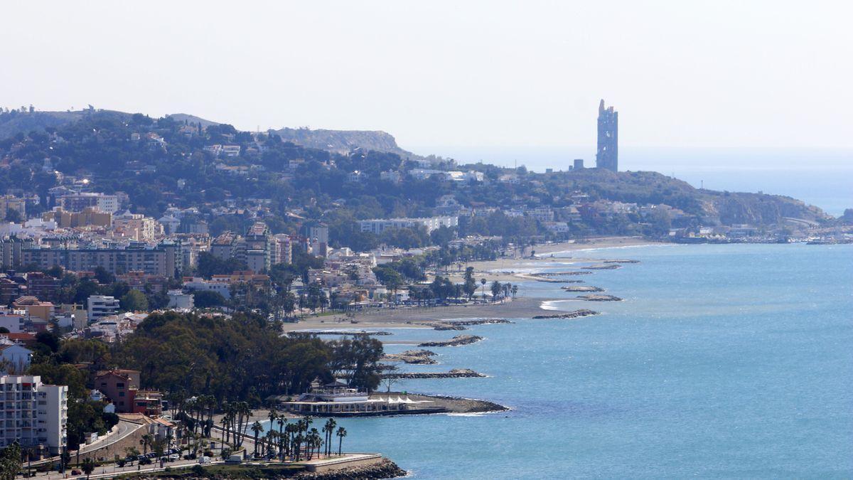 Vista de las playas de El Palo en Málaga.