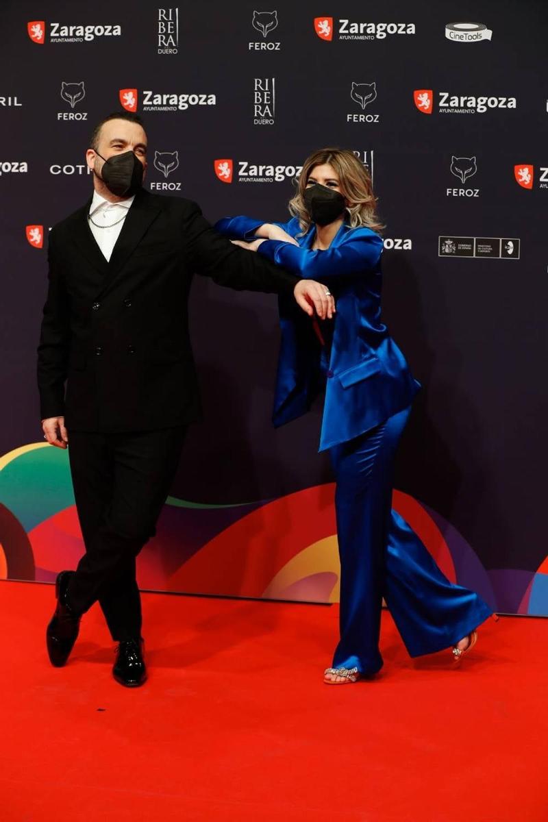 Nacho Vigalondo y Paula Púa en los Premios Feroz 2022