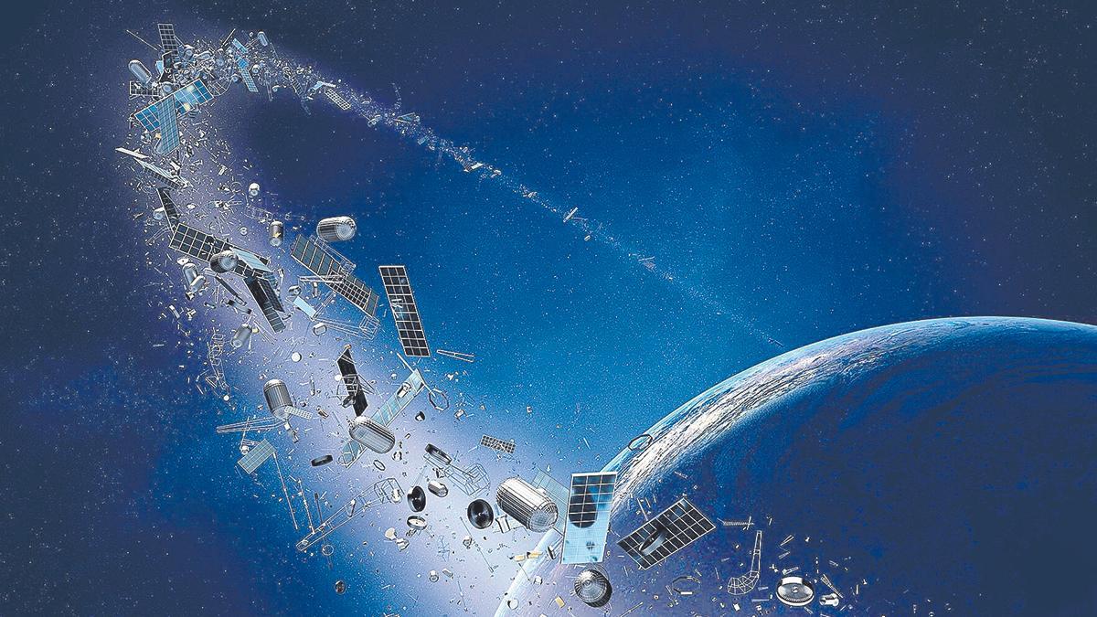 Un gigantesco trozo de basura espacial en llamas sobrevuela el litoral ...
