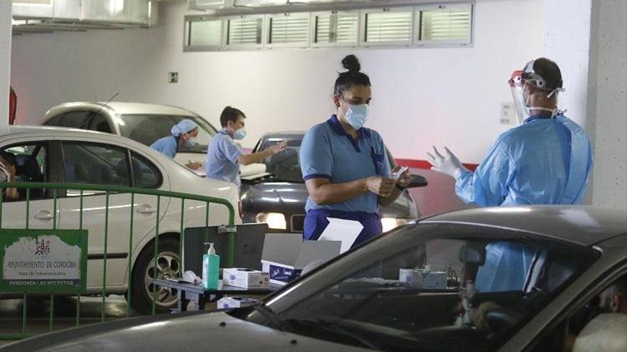 La actividad en el autocovid del Castilla del Pino ha descendido en los últimos días.