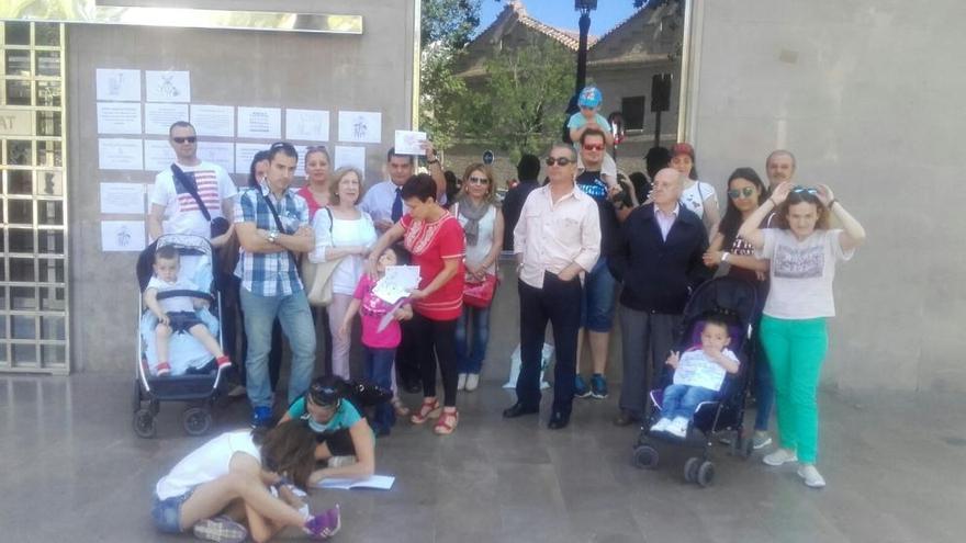 La protesta en la Conselleria de Sanidad.