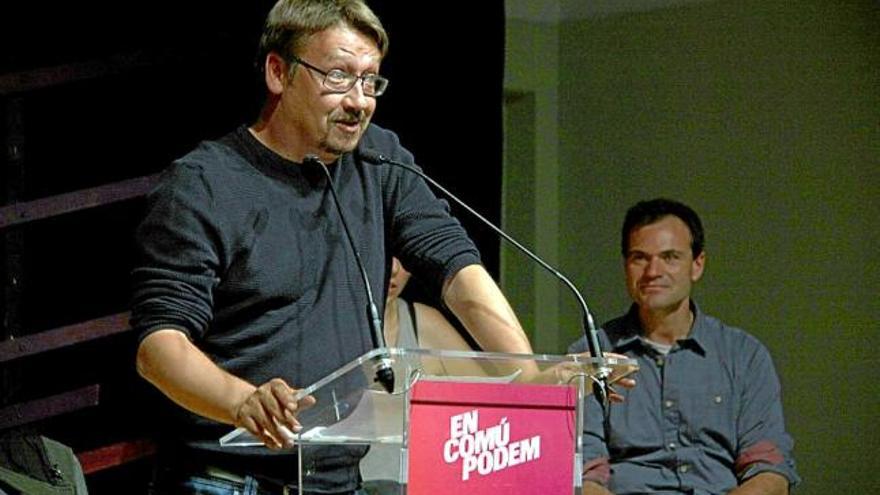 Xavier Domènech, en el míting que va fer a Mataró, dissabte