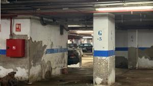 El estado del garaje subterráneo del centro comercial Centre de la Vila, en Barcelona.