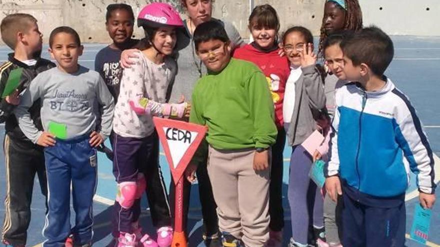 Educación vial sobre patines