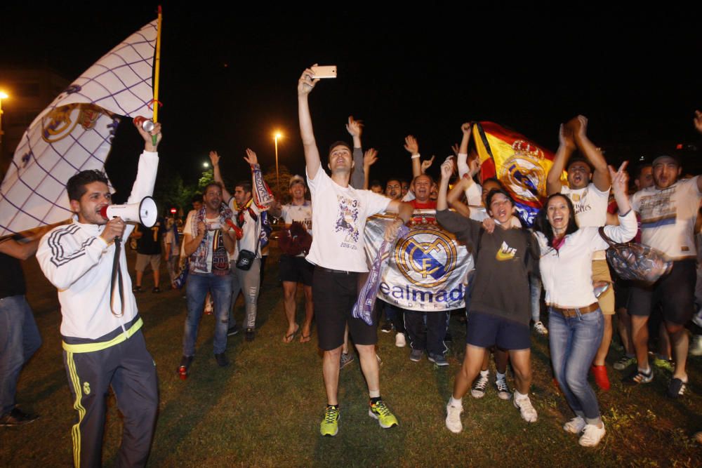 Gironins celebren el títol de lliga del Reial Madrid