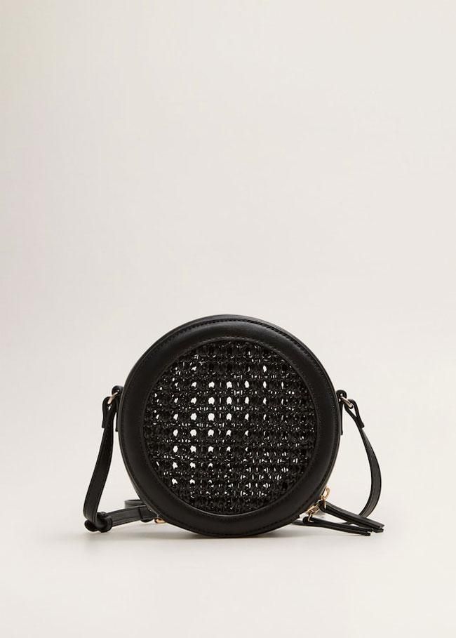 Bolso bandolera redondo y troquelado