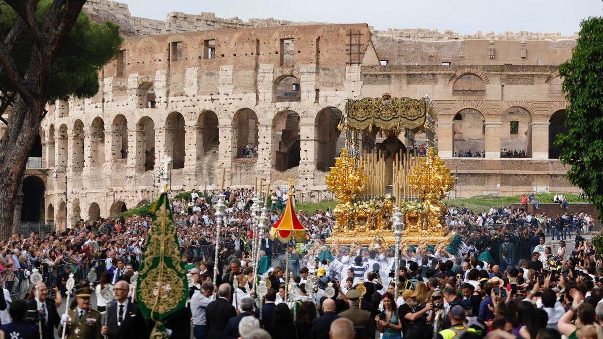 GRAN PROCESIÓN DE LA ESPERANZA EN ROMA | La Esperanza en Roma: el orgullo de Málaga en el epicentro de la fe