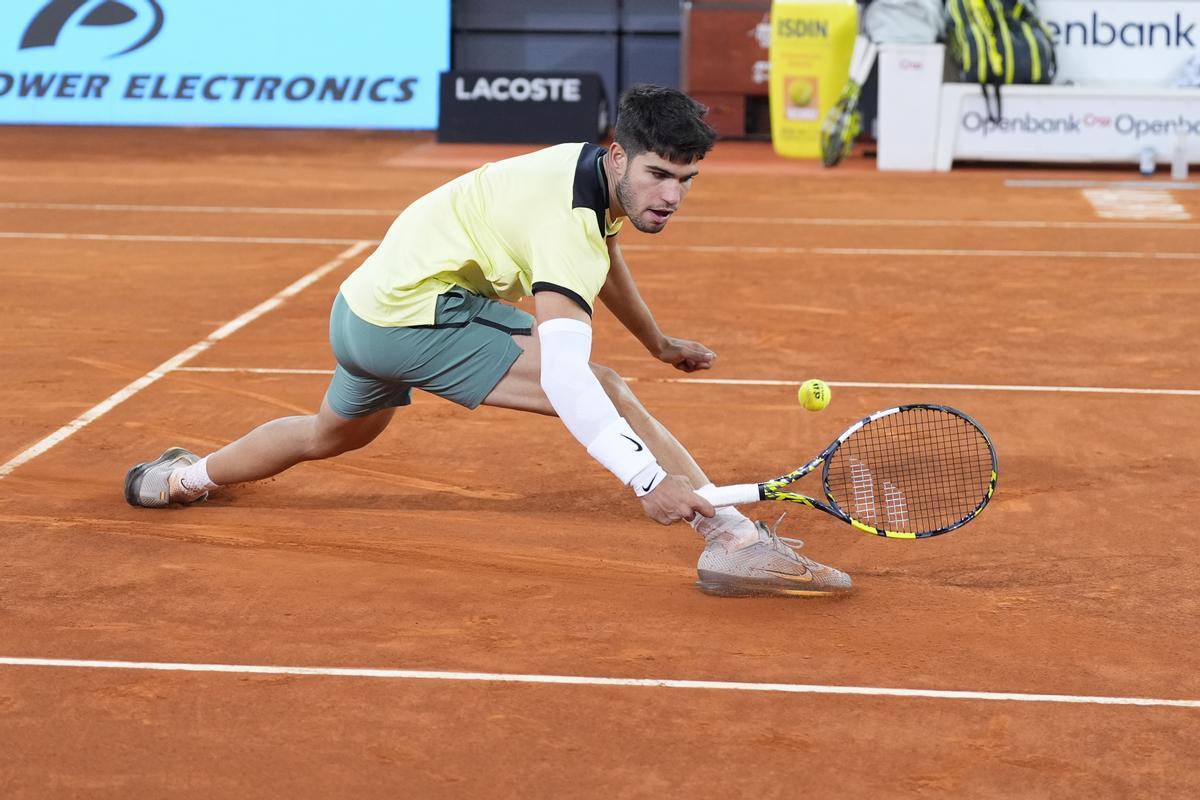 Carlos Alcaraz, en el Mutua Madrid Open.