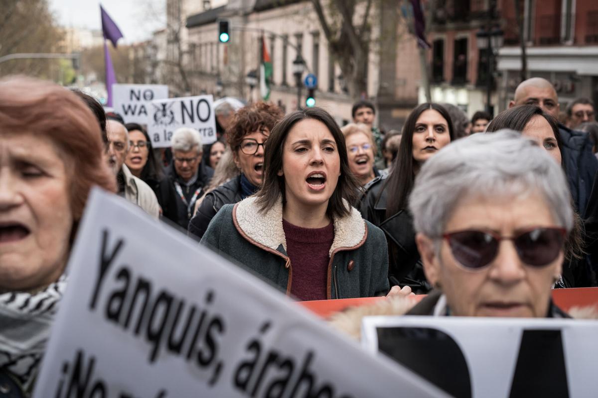 Las imágenes de la manifestación del "no a la guerra" en Madrid.