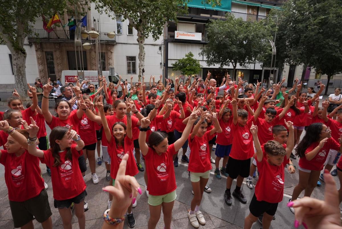 Flashmob por la semana del donante el año pasado en Córdoba.
