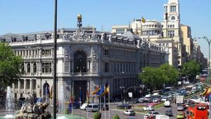 La sede central del Banco de España, en la plaza de la Cibeles de Madrid.
