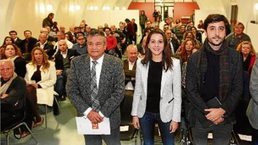 López de Castro, Arrimadas i Roldán, en l&#039;acte d&#039;ahir al vespre a l&#039;Auditori de la Coma Cros de Salt.