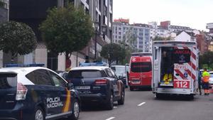 La calle donde se produjo la muerte de las gemelas rusas, en Oviedo.