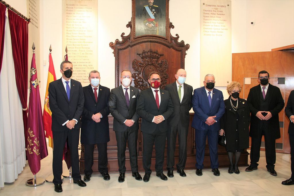 Pregón de la Semana Santa de Lorca del general de la Guardia Civil Miguel Martínez en la antigua colegial de San Patricio.