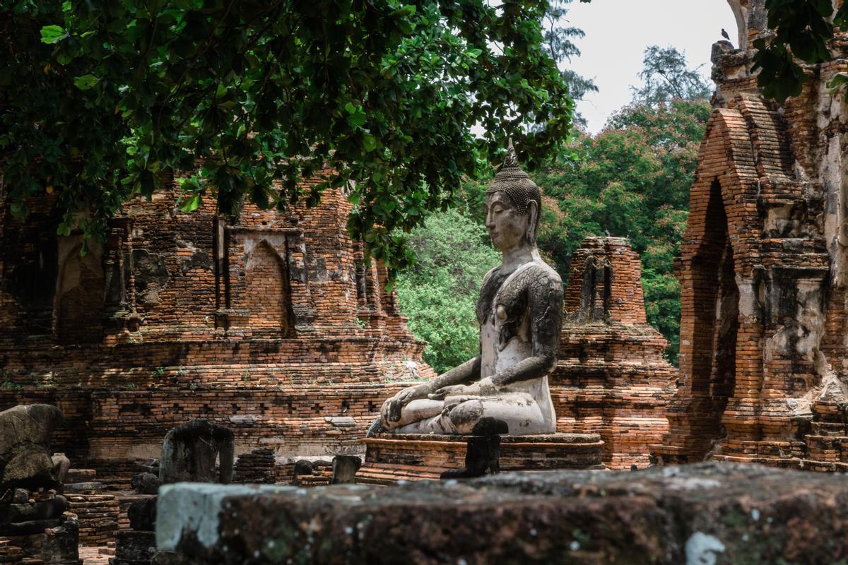 Estàtua de Buda al parc històric d'Ayutthaya