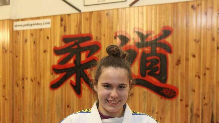 Noa Fernández, en el gimnasio Gandoy.