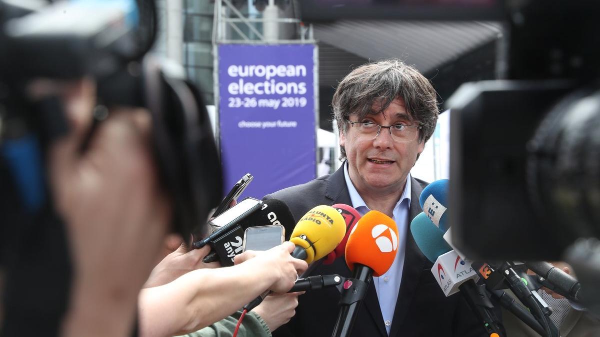 Puigdemont, el pasado 26 de mayo, en Bruselas.
