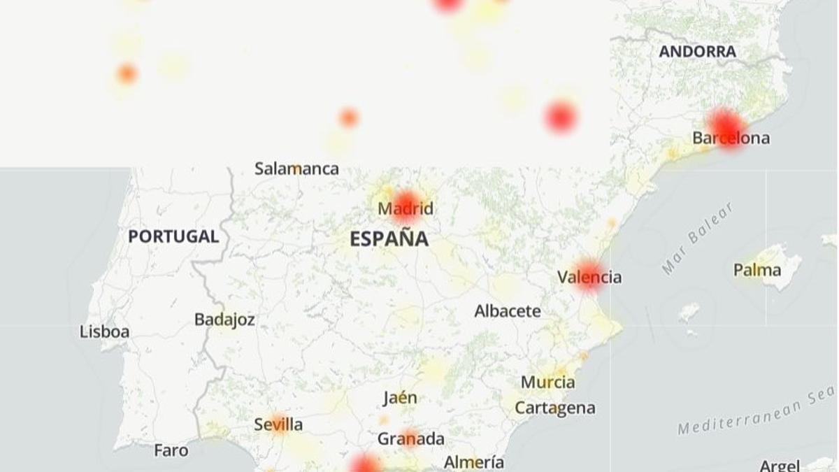 Caída de Spotify.