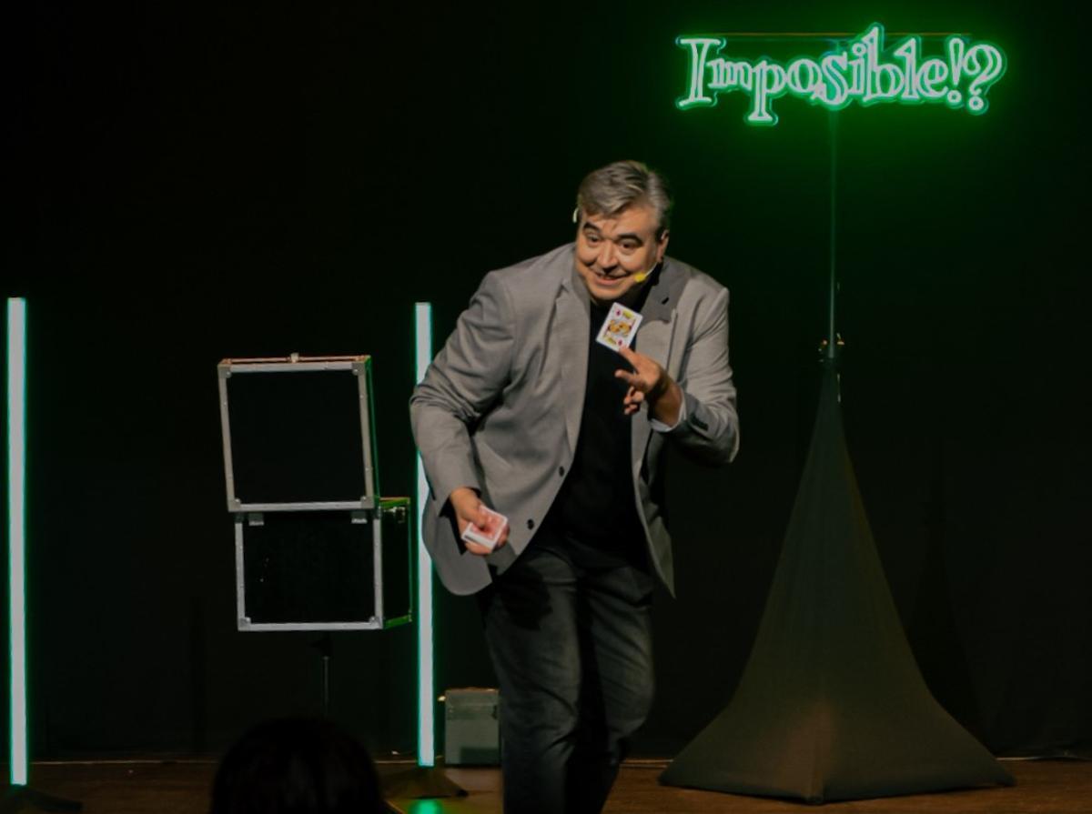 El Mago Rafa durante uno de sus espectáculos.