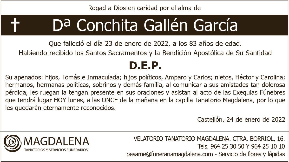 Dª Conchita Gallén García