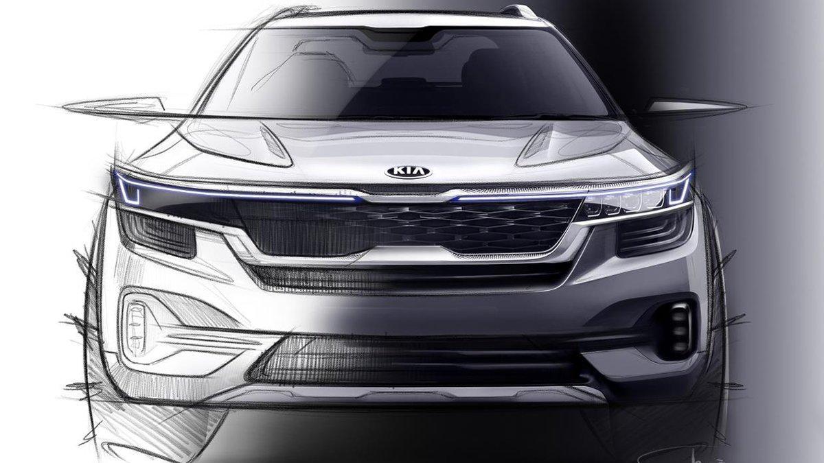 Primeros bocetos del nuevo SUV de Kia.