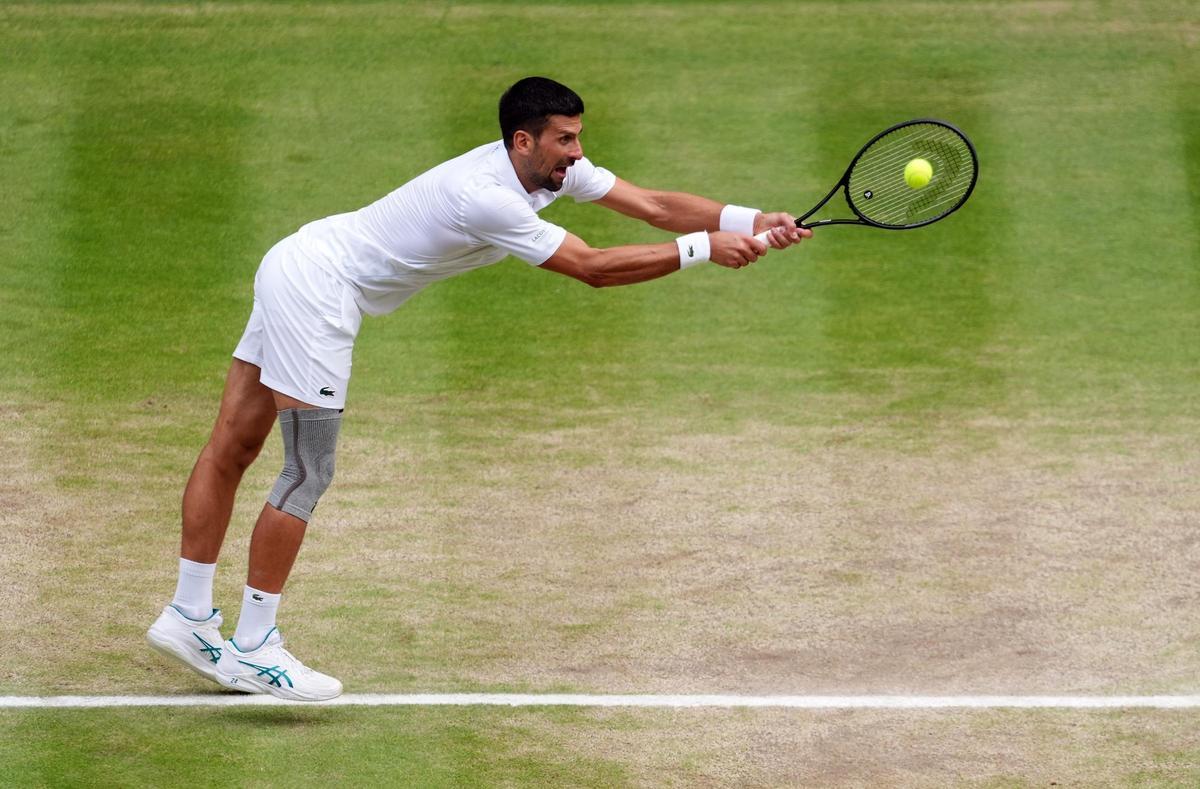 Novak Djokovic, durante la final de Wimbledon.