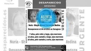 Cartel de Sos desaparecidos anunciando la localización de los menores