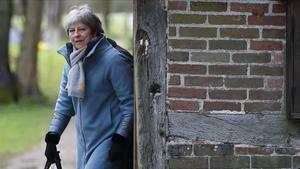 La primera ministra británica Theresa May, el 10 de marzo del 2019. 