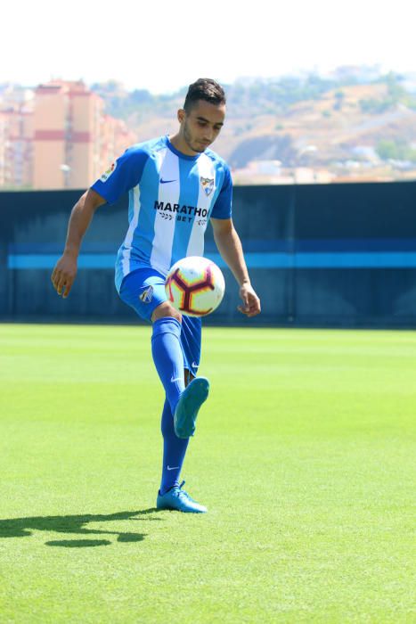 Presentación de Badr Boulahroud como nuevo jugador del Málaga CF.