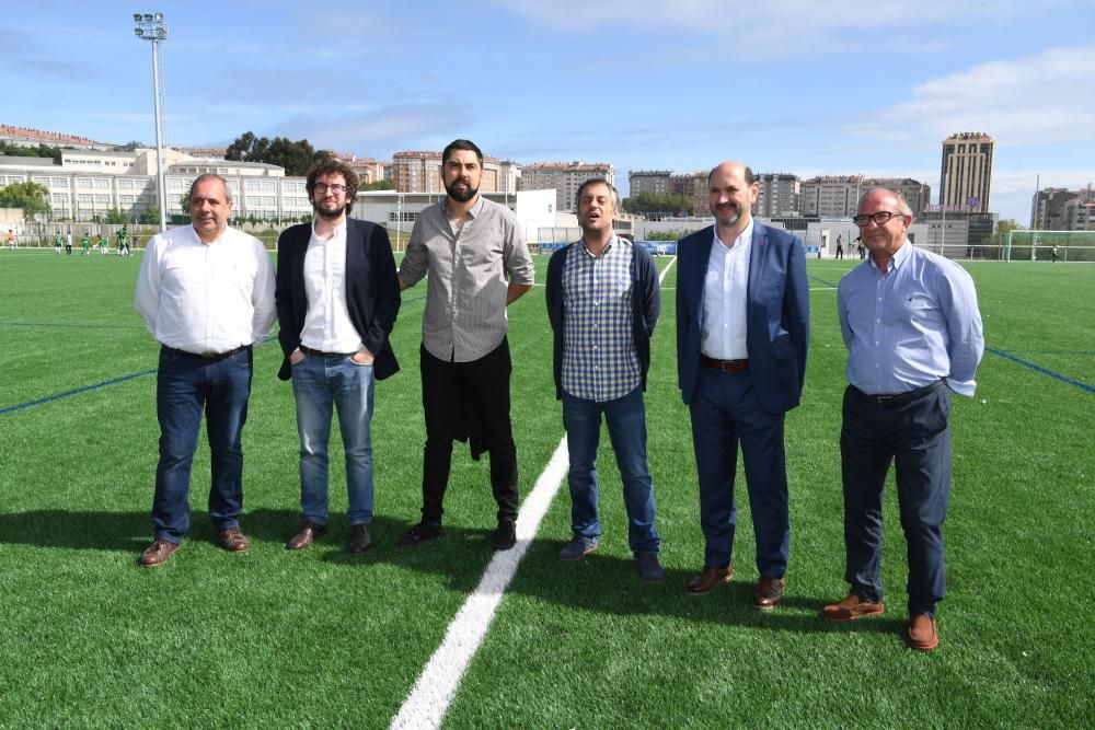 Inauguración de los campos de fútbol de Visma