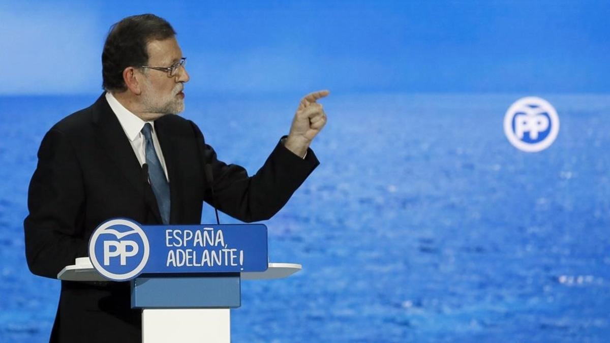 Mariano Rajoy, en el congreso del PP