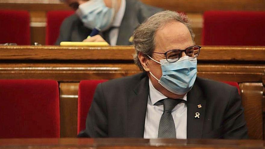 El president Quim Torra al ple monogràfic del dia 7 d&#039;agost