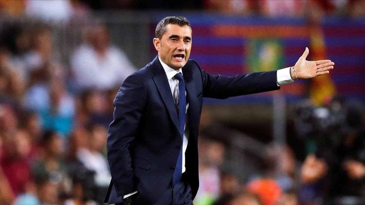 Ernesto Valverde, entrenador del Barcelona