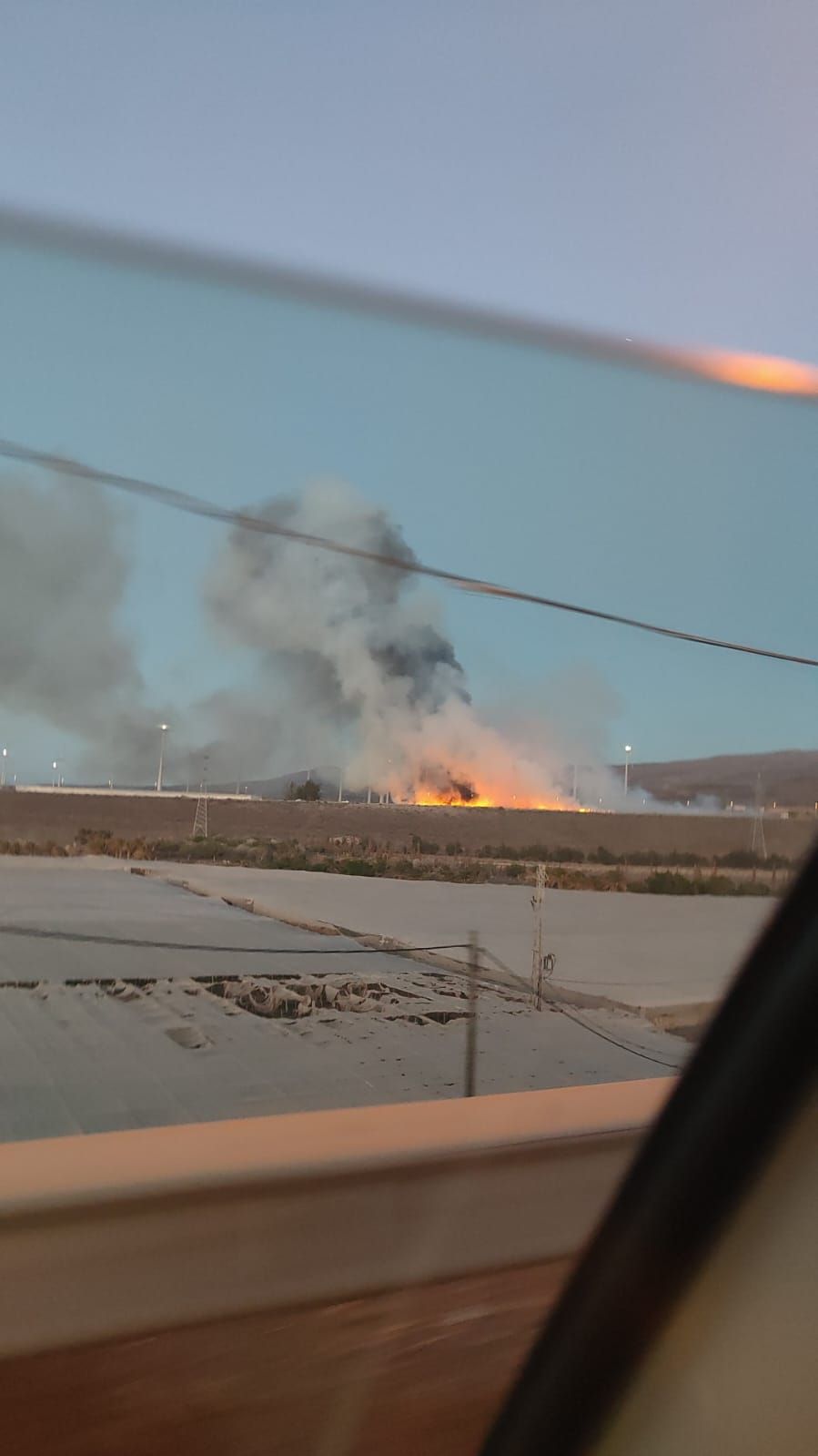 Incendio en Aldea Blanca, en el municipio de San Bartolomé de Tirajana