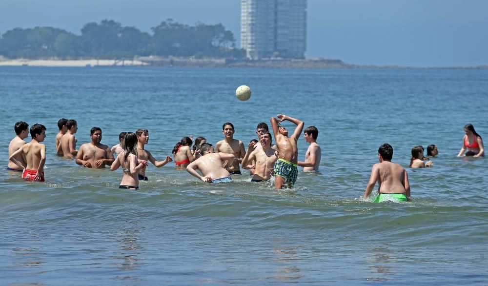 El agua de la ría de Vigo se caldea