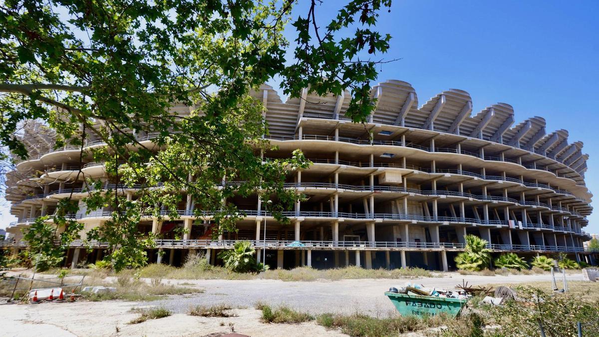 Obras paralizadas del Nou Mestalla