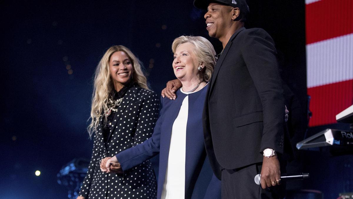 Beyoncé, Hillary Clinton y Jay Z