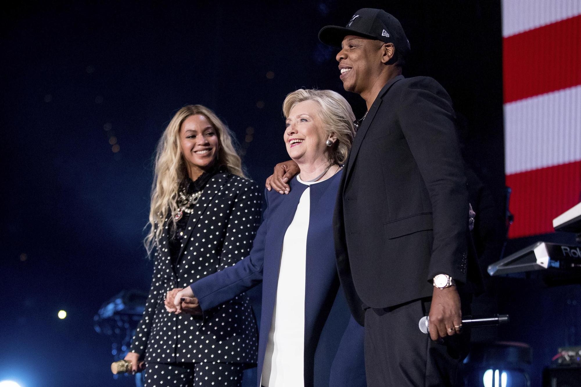 Beyoncé, Hillary Clinton y Jay Z
